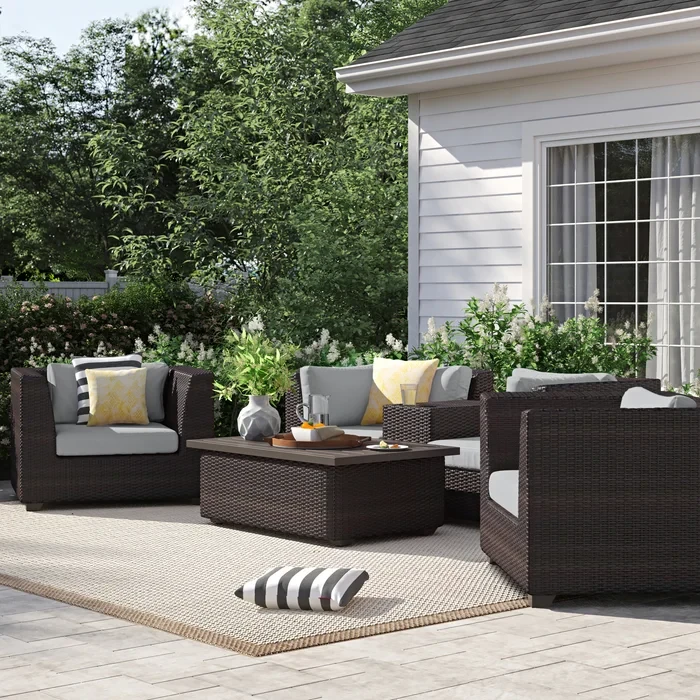 Anastase 4 - Person Outdoor Seating Group with Cushions