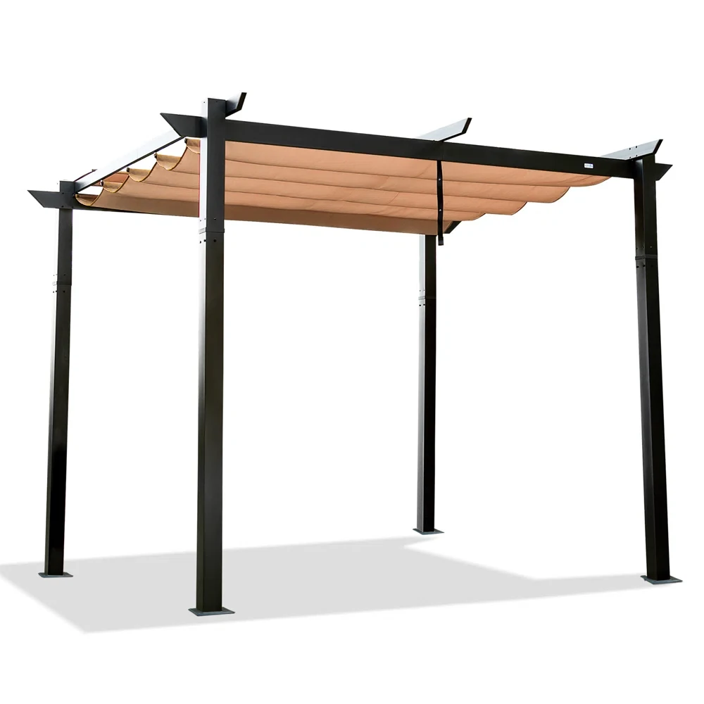 Outdoor Retractable Pergola with Weather-Resistant Canopy