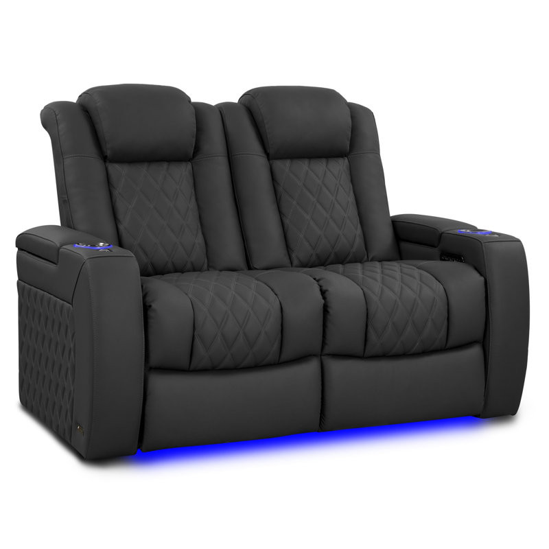 Leather Home Theater Seating with Cup Holder