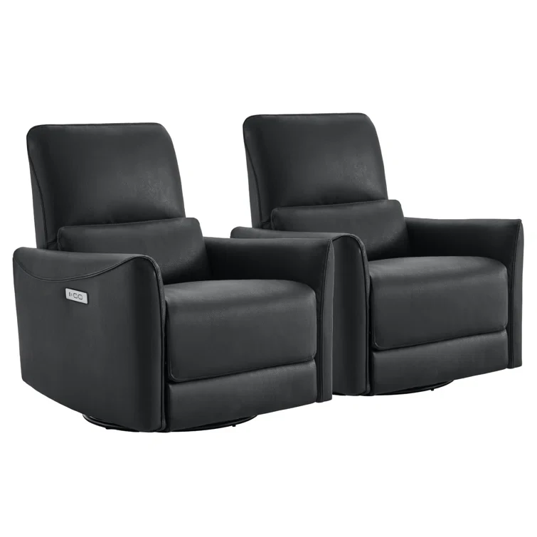 Cadavid Upholstered Power Reclining Home Theater Seat (Set of 2)