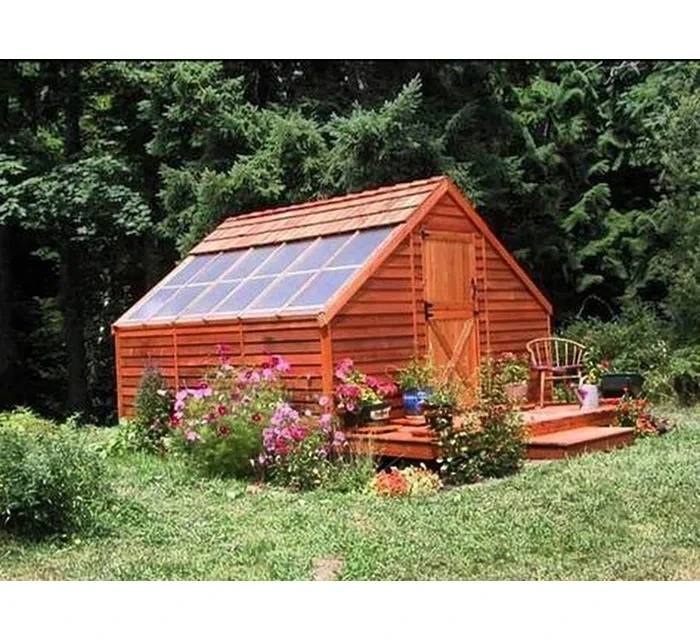 Sunhouse 12 ft W x 12 ft D Western Red Cedar Wood Storage Shed