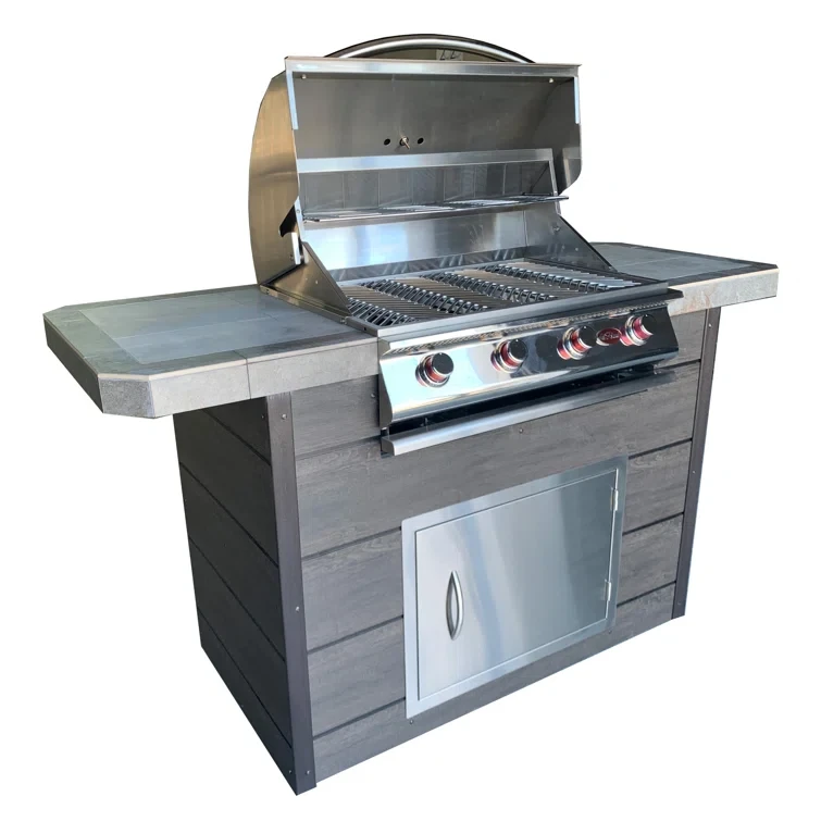 Cal Flame 87.88'' 2 BBQ Grill Island with 4 - Burner Grill