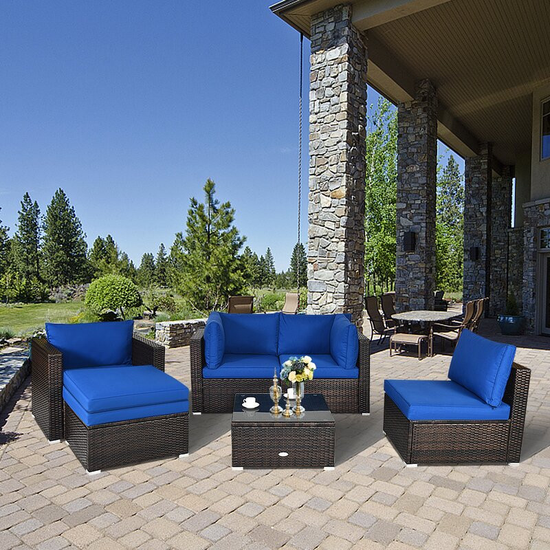 6 - Person Outdoor Seating Group with Cushions