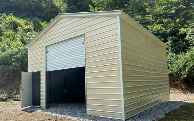 Metal Garage 22'x26' Vertical Roof Garage