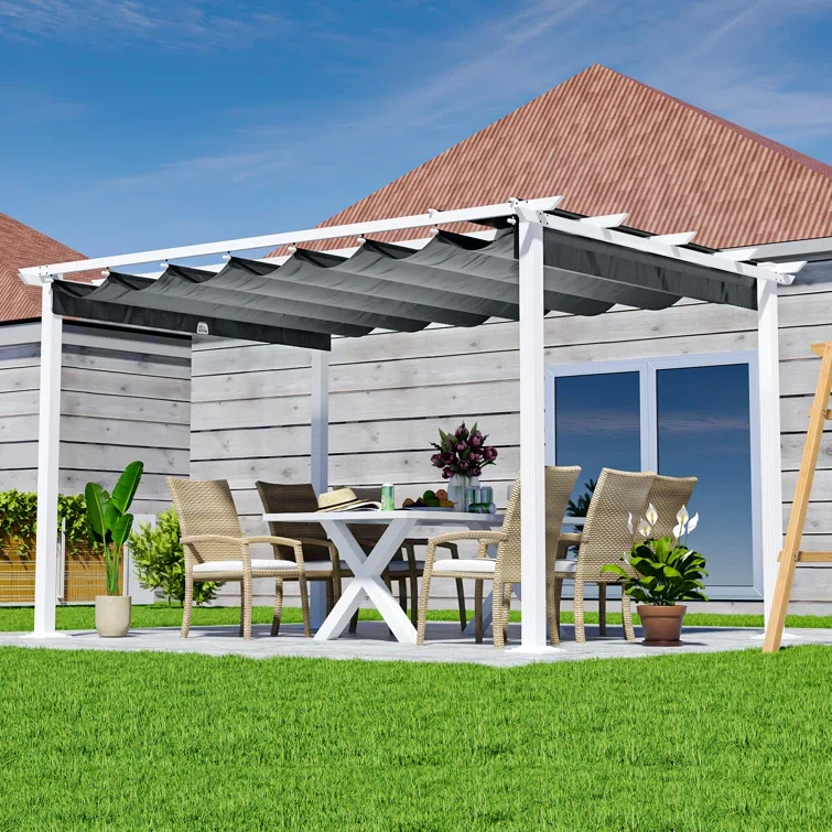 10 ft x 13 ft Aluminum Pergolas with Canopy