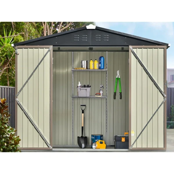 8 ft. W x 6 ft. D Metal Storage Shed