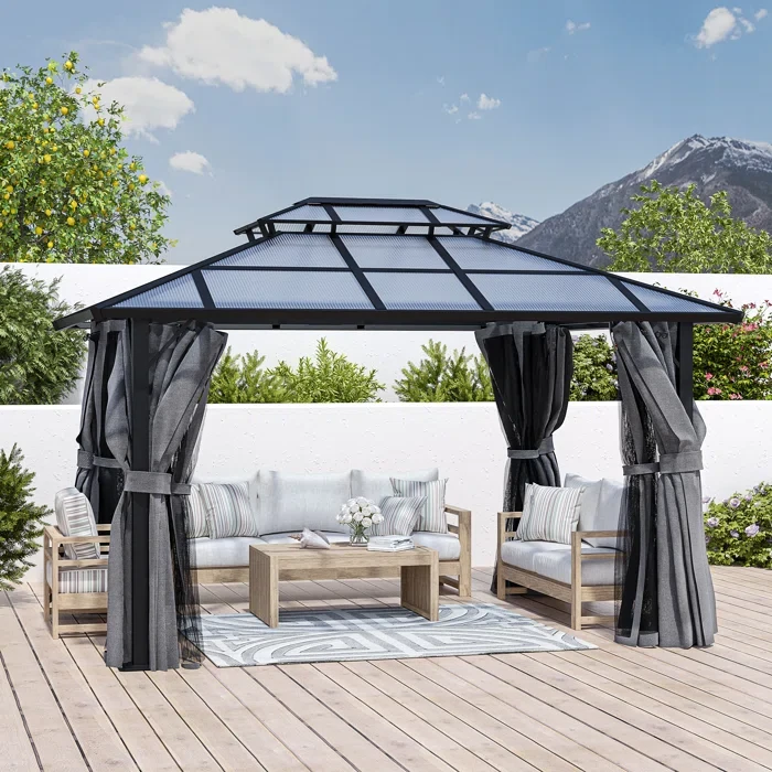 12 Ft. W x 10 Ft. D Aluminum Patio Gazebo