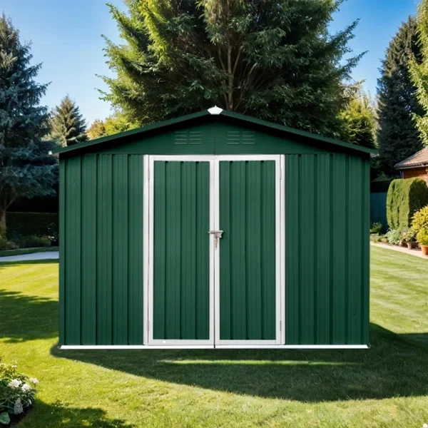 10 ft. W x 8.5 ft. D Metal Storage Shed