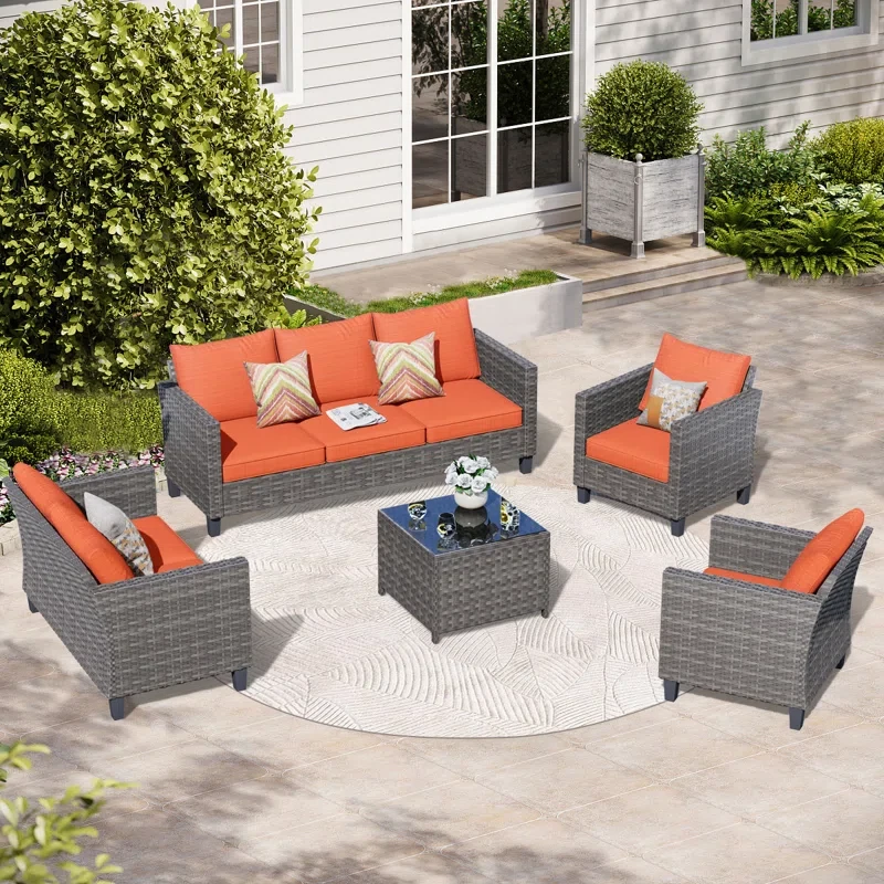 Viani 7 - Person Outdoor Seating Group with Cushions