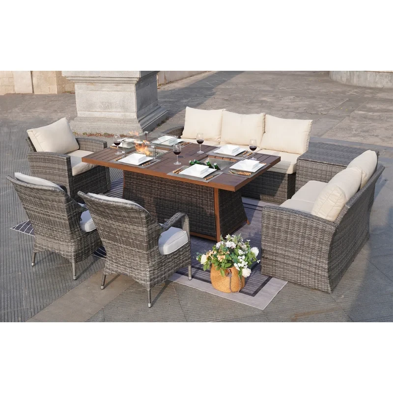 Aelwen 8 - Person Outdoor Seating Group with Cushions