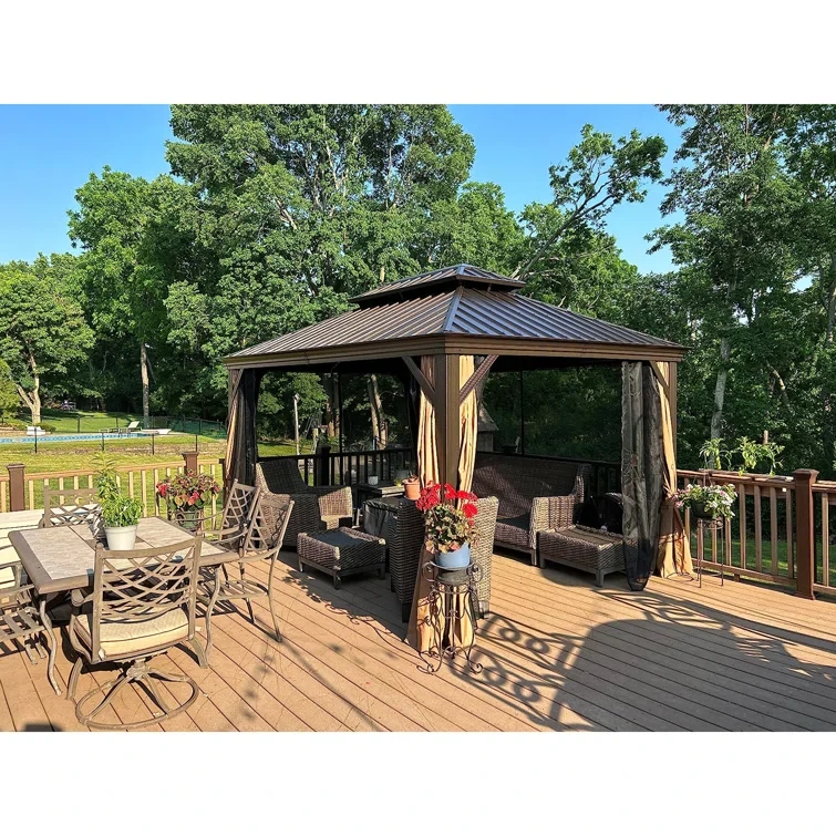 Aluminum Patio Gazebo  10 Ft. W x 13 Ft. D