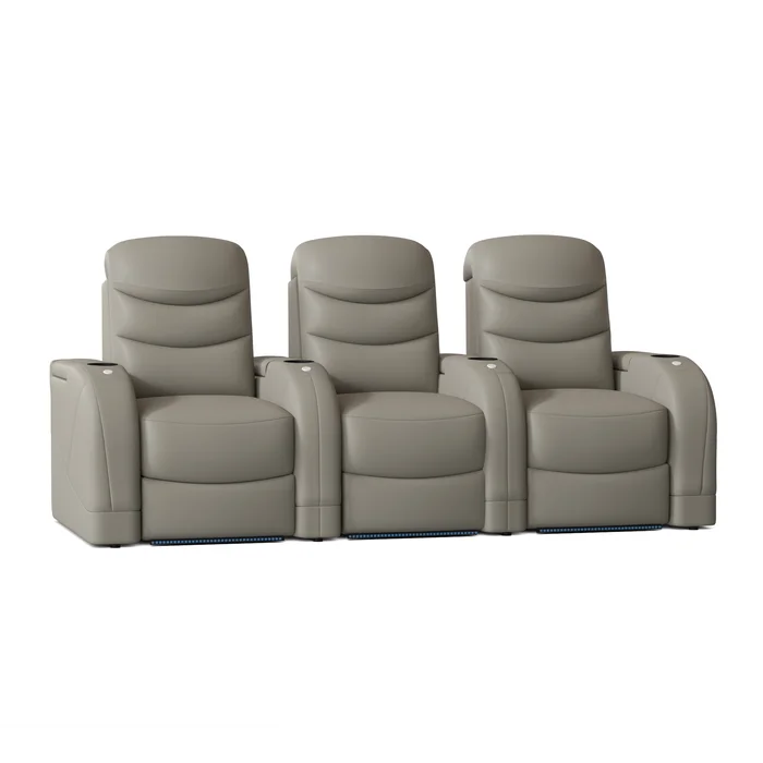 Stealth HR Series Upholstered Power Reclining Home Theater Seating with Cup Holder