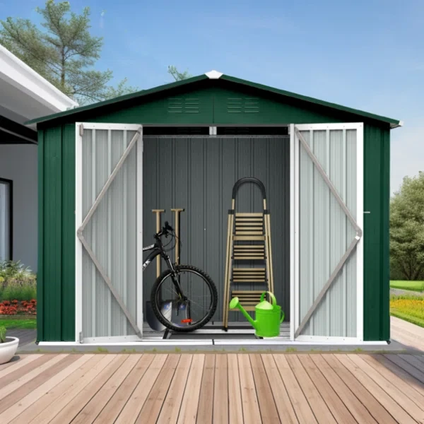 9 ft. W x 6 ft. D Metal Storage Shed