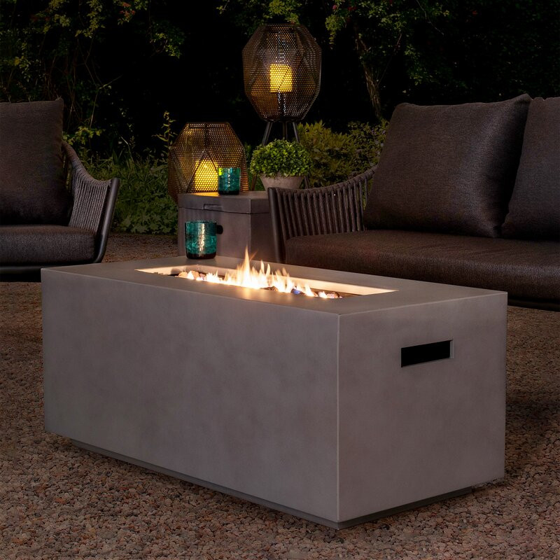 Alfrodull Concrete Propane Fire Pit Table