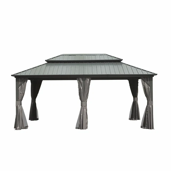 Metal Patio Gazebo 120.01" H x 213.6" W x 142.8" D