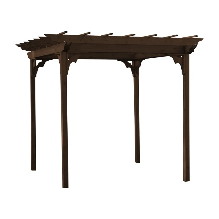 8 ft. W x 10 ft. Solid Wood Pergola