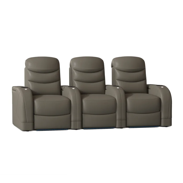 Stealth HR Series Upholstered Power Reclining Home Theater Seating with Cup Holder