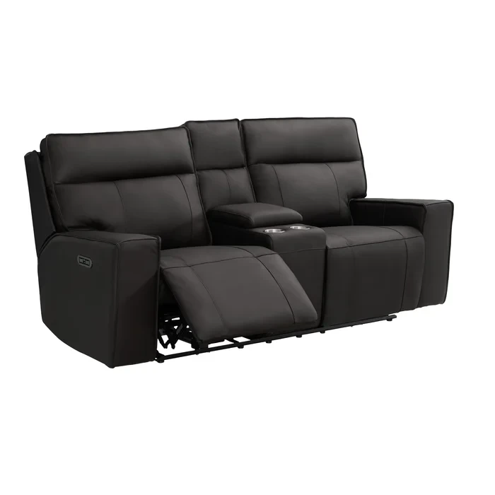 Ayin Leather Home Theater Seating with Cup Holder