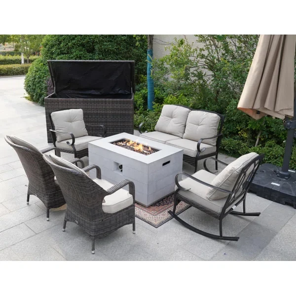 Amairany 6 - Person Outdoor Seating Group with Cushions