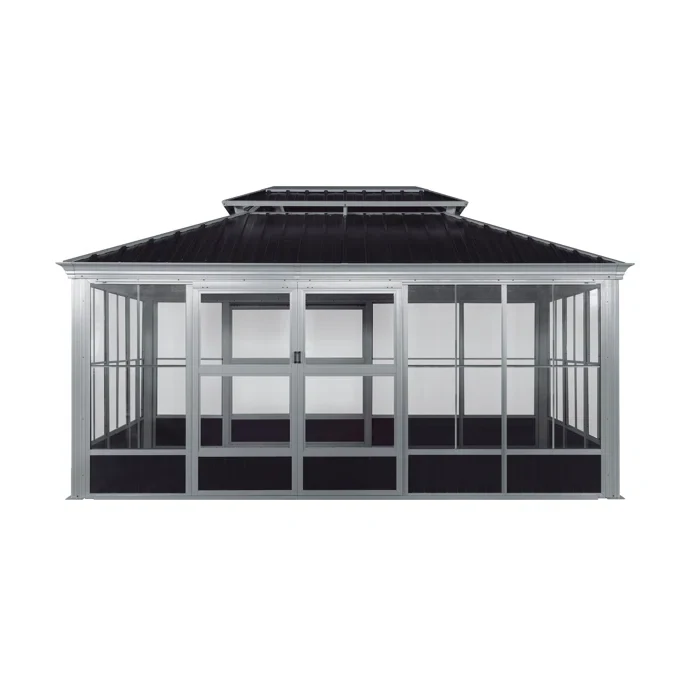 Metal Patio Gazebo 14 Ft. W x 10 Ft. D