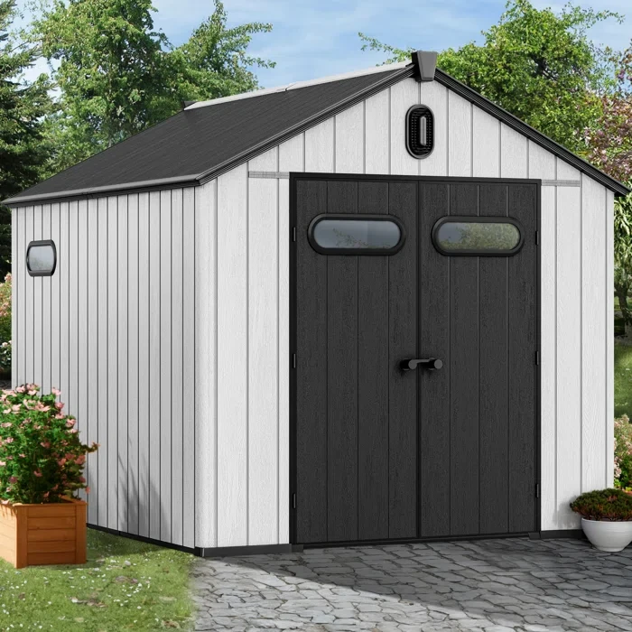 95" H x 91" W x 91" D Plastic Storage Shed