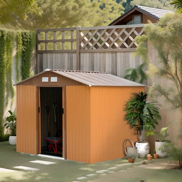 9 ft. W x 6 ft. D Metal Storage Shed