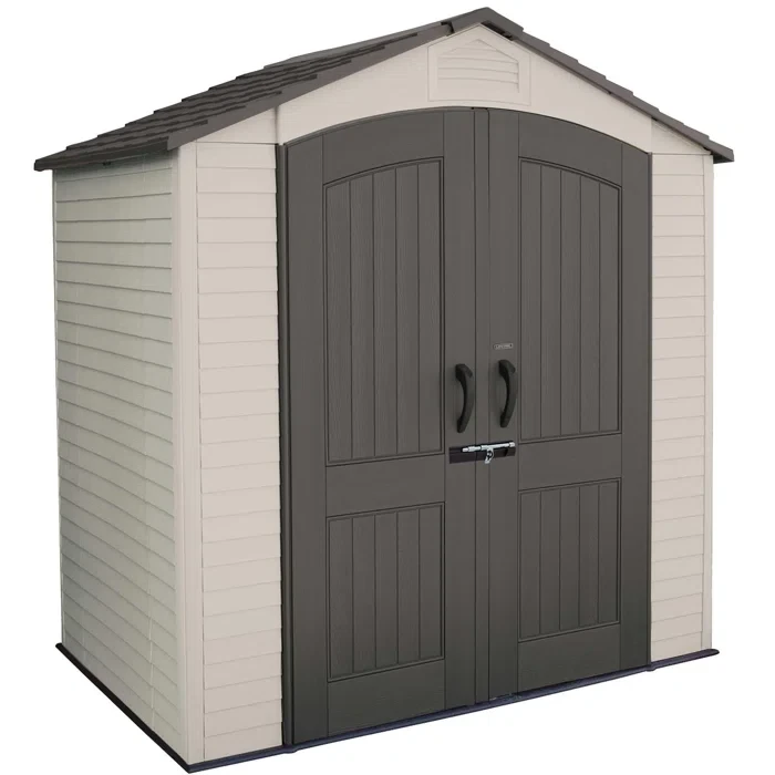 Lifetime 7 Ft. x 4.5 Ft. High-Density Polyethylene (Plastic) Outdoor Storage Shed with Steel-Reinforced Construction