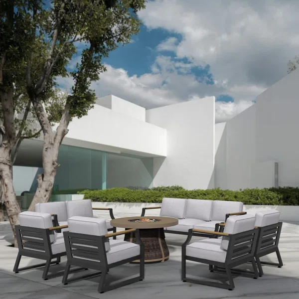 Areefa 9 - Person Outdoor Seating Group with Cushions