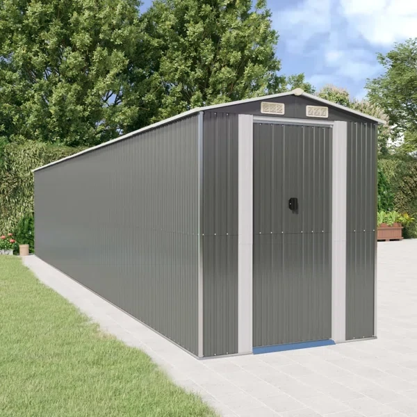 6 ft. W x 33 ft. D Metal Garage Shed