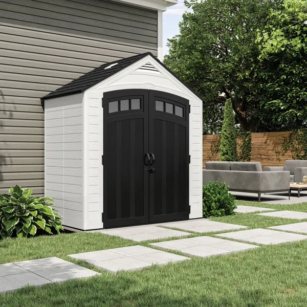 Suncast Vista 88 in. W x 49 in. D x 98 in. H Storage Shed