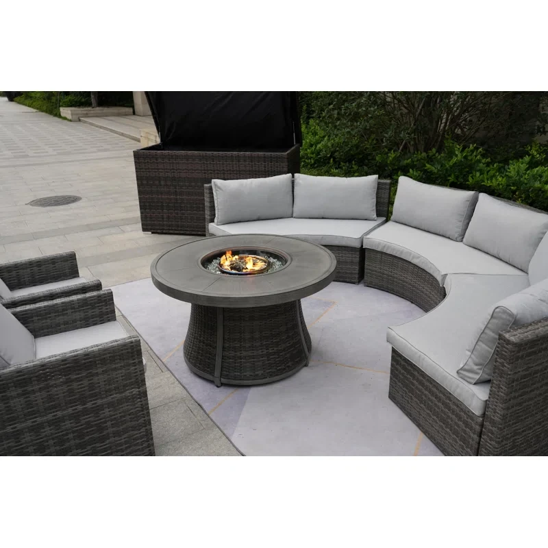 Areefa 8 - Person Outdoor Seating Group with Cushions