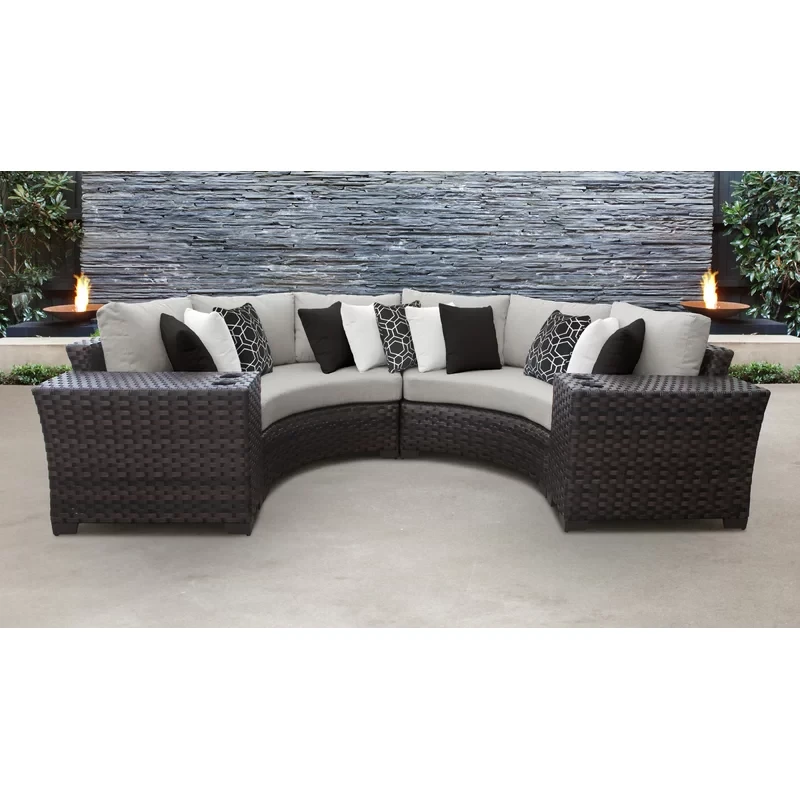 Aelwen 4 - Person Outdoor Seating Group with Cushions