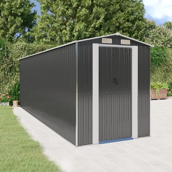 Metal Storage Shed 75.6" W x 238.6" D