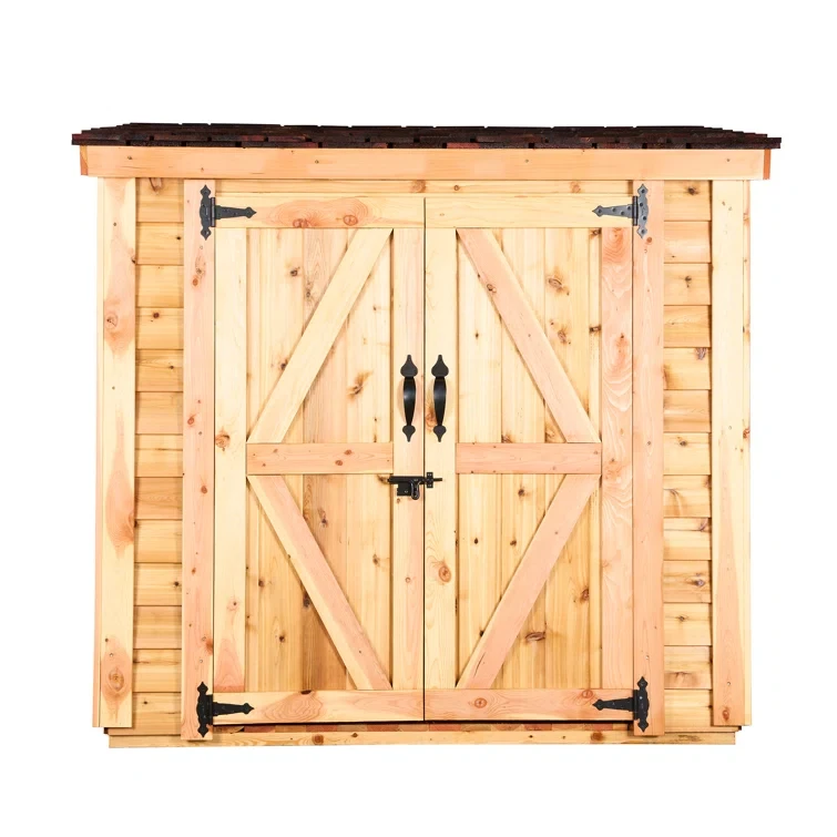 6 ft. W x 4 ft. D Wood Lean-to Storage Shed