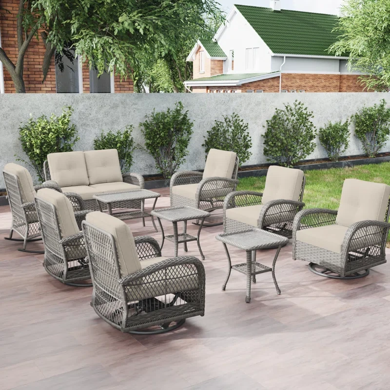 Lynnzie 8 - Person Outdoor Seating Group with Cushions