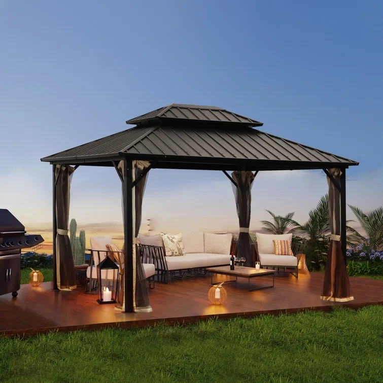 12 Ft. W x 10 Ft. D Aluminum Patio Gazebo