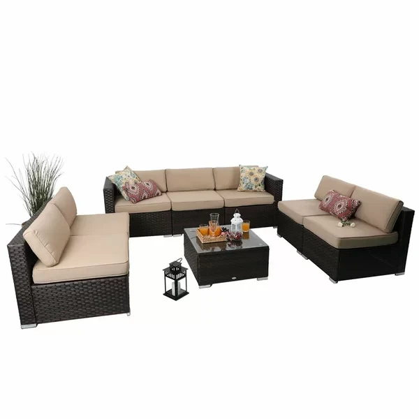 Mcgahan 7 - Person Outdoor Seating Group with Cushions