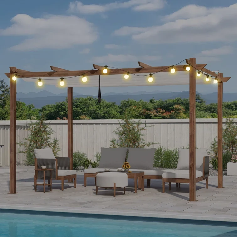 13 Ft. W x 10 Ft. D Aluminum Pergola