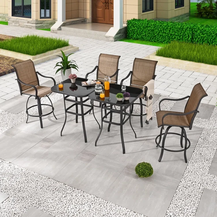 Deveraux Square 4 - Person Bar Height Bistro Dining Set