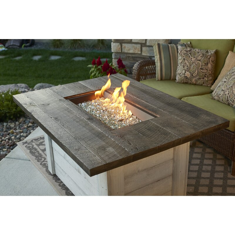 Alcott Stainless Steel/Concrete Propane/Natural Gas Fire Pit Table