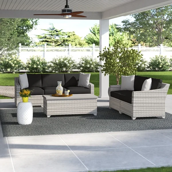 Ambroselli 5 - Person Outdoor Seating Group with Cushions