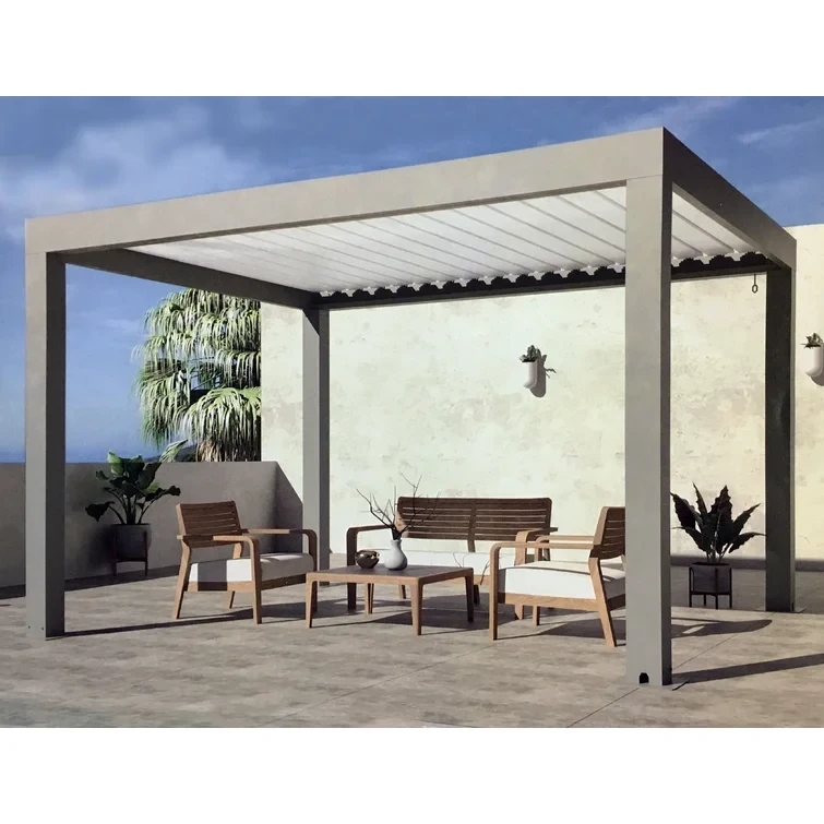 14 ft. W x 10 ft. D  Aluminum Pergola