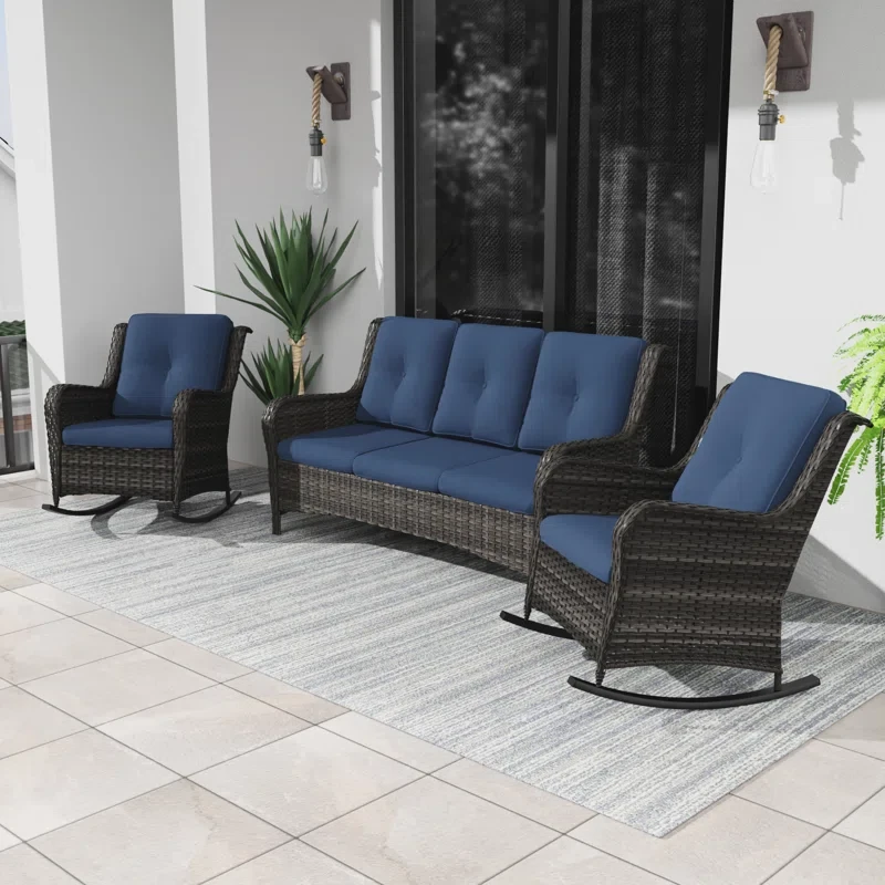 Syanne 5 - Person Outdoor Seating Group with Cushions