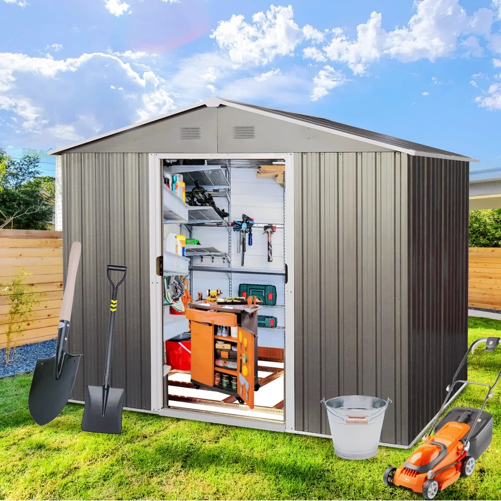 7 ft. W x 5 ft. D Iron Storage Shed