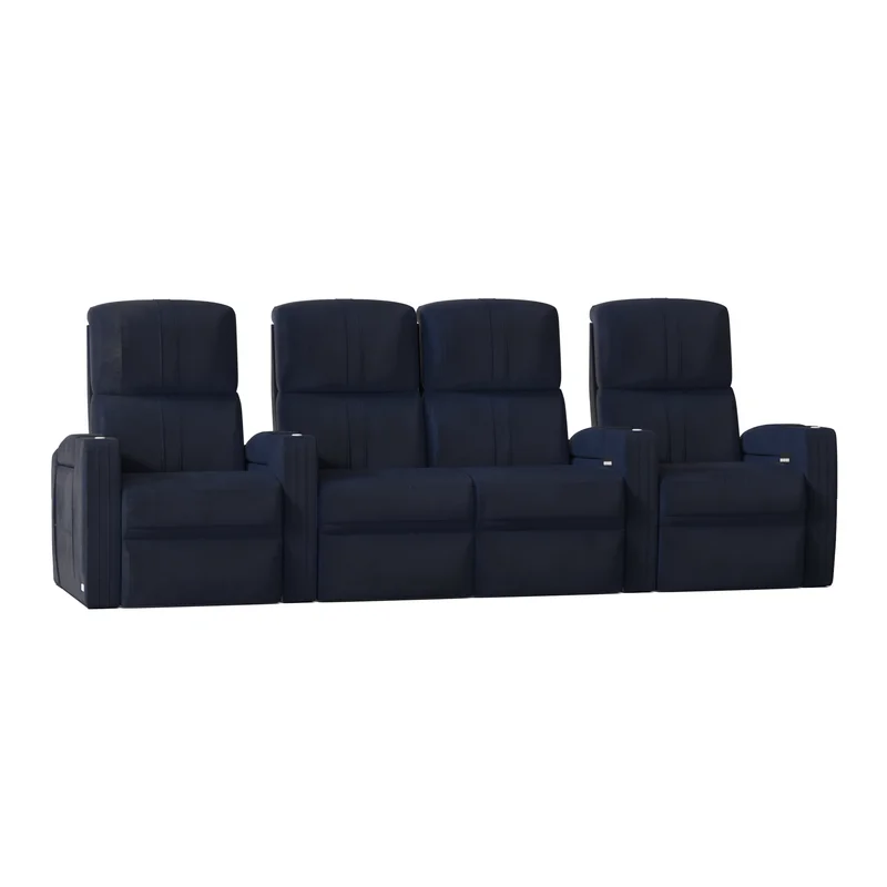 Flash HR Series Upholstered Power Reclining Home Theater Seating with Cup Holder