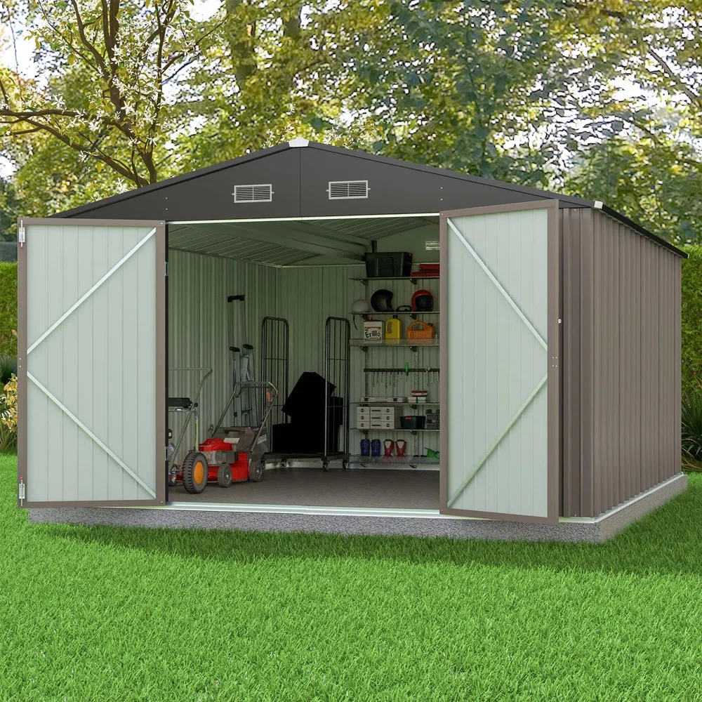 10 ft. W x 12 ft. D Outdoor Metal Storage Shed