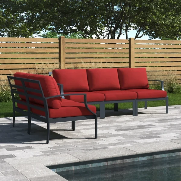 Analyssia 5 - Person Outdoor Seating Group with Cushions