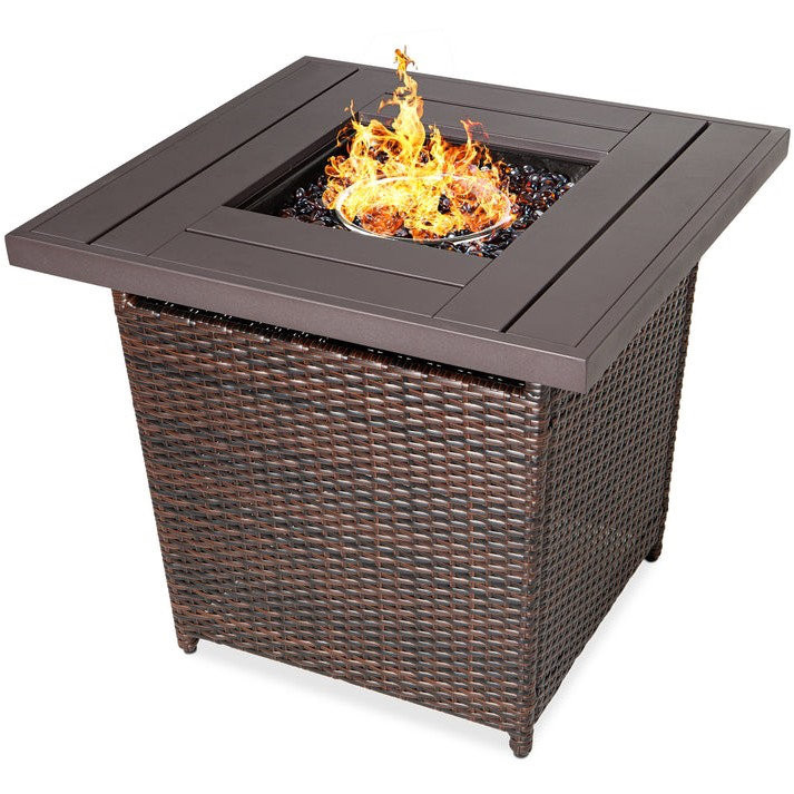 25" H x 28" W Steel Propane Outdoor Fire Pit Table