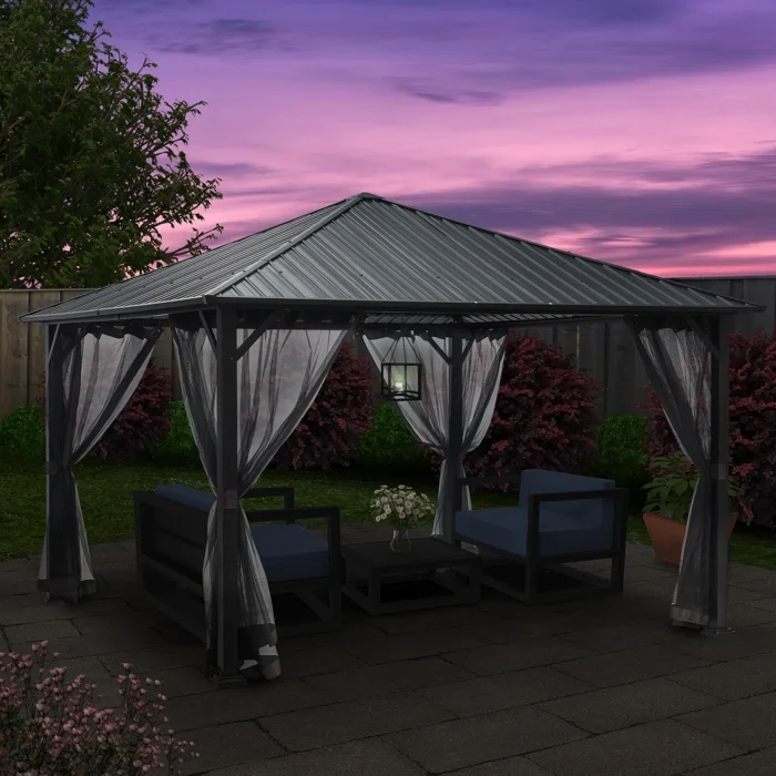 12 Ft. W x 12 Ft. D Aluminum Patio Gazebo