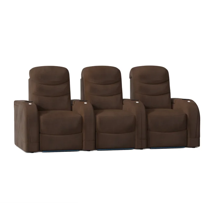 Stealth HR Series Upholstered Power Reclining Home Theater Seating with Cup Holder